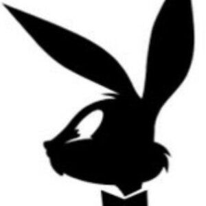 bugs playboy bunny vinyl decal sticker black 5"
